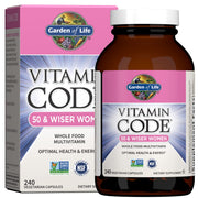 Garden of Life Vitamin Code 50+ bottle on shelf highlighting whole-food multivitamin for bone support