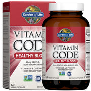 Garden of Life Vitamin Code Healthy Blood for Women bottle showcases natural iron support
