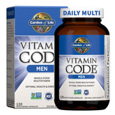 Garden of Life Vitamin Code Men bottle with 120 capsules for daily energy support