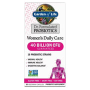 Garden of Life Women's Daily Probiotics bottle showing 30-day supply for digestive wellness