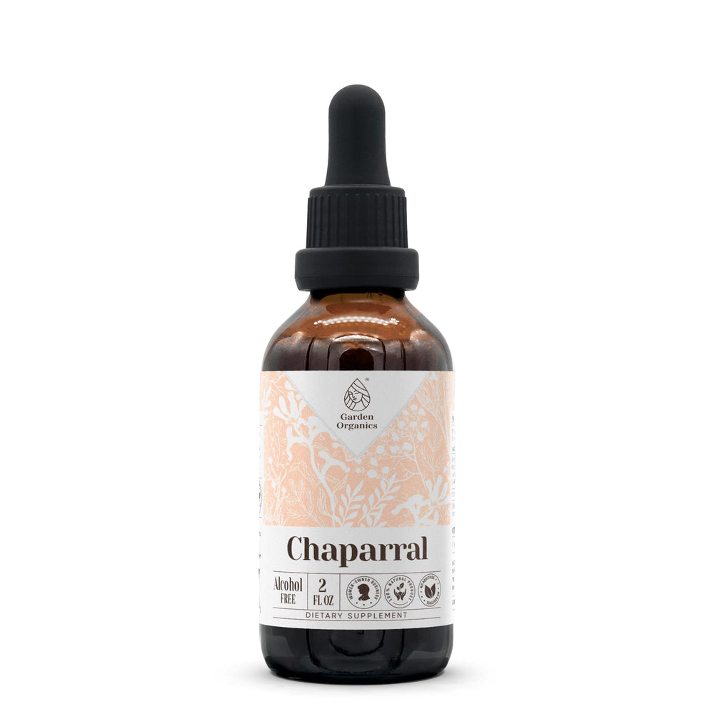 Garden Organics Chaparral tincture bottle for daily natural support