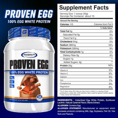 Gaspari Nutrition Proven Egg scoop dispense showing convenient serving size