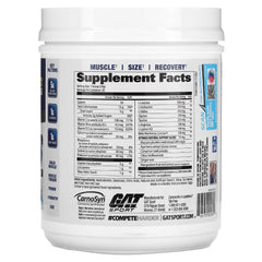 GAT SPORT JetMass label-closeup highlights tropical-ice flavor and supplement details