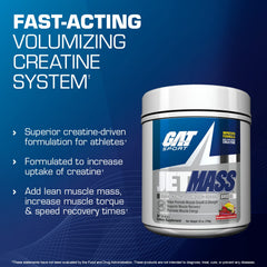GAT SPORT JetMass tropical-ice packaging showcases premium creatine system for athletes