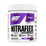 GAT SPORT Nitraflex bottle pour for powerful pre workout pumps and focus