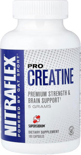 GAT SPORT Pro Creatine capsules close-up for focused power and rapid recovery.