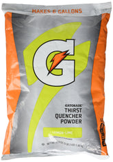 Gatorade Lemon Lime powder in a jar for quick hydration during workouts.