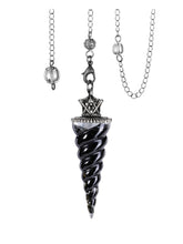 GEHECRST black obsidian pendulum pendant for divination and meditation
