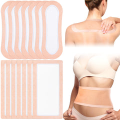 Geiserailie large castor oil wrap patch on back for soothing relief and comfortable wear.