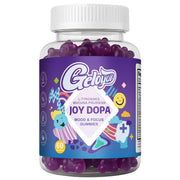Geloyar Joy Dopa bottle front showing vegan focus formula.