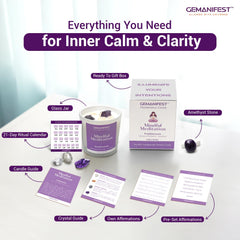 Gemanifest Frankincense aroma candle for grounding during meditation