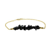 Gempires Nature's Treasure black tourmaline bracelet closeup showing natural stones