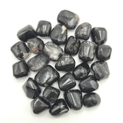 GEMSCITE Black Tourmaline tumbles in a pouch for home decor and calm ambiance.
