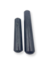 Gemscite black tourmaline wand close-up highlighting grounding energy.