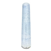 GEMSCITE Blue Celestite wand, 4-inch length, ideal for mindful focus.