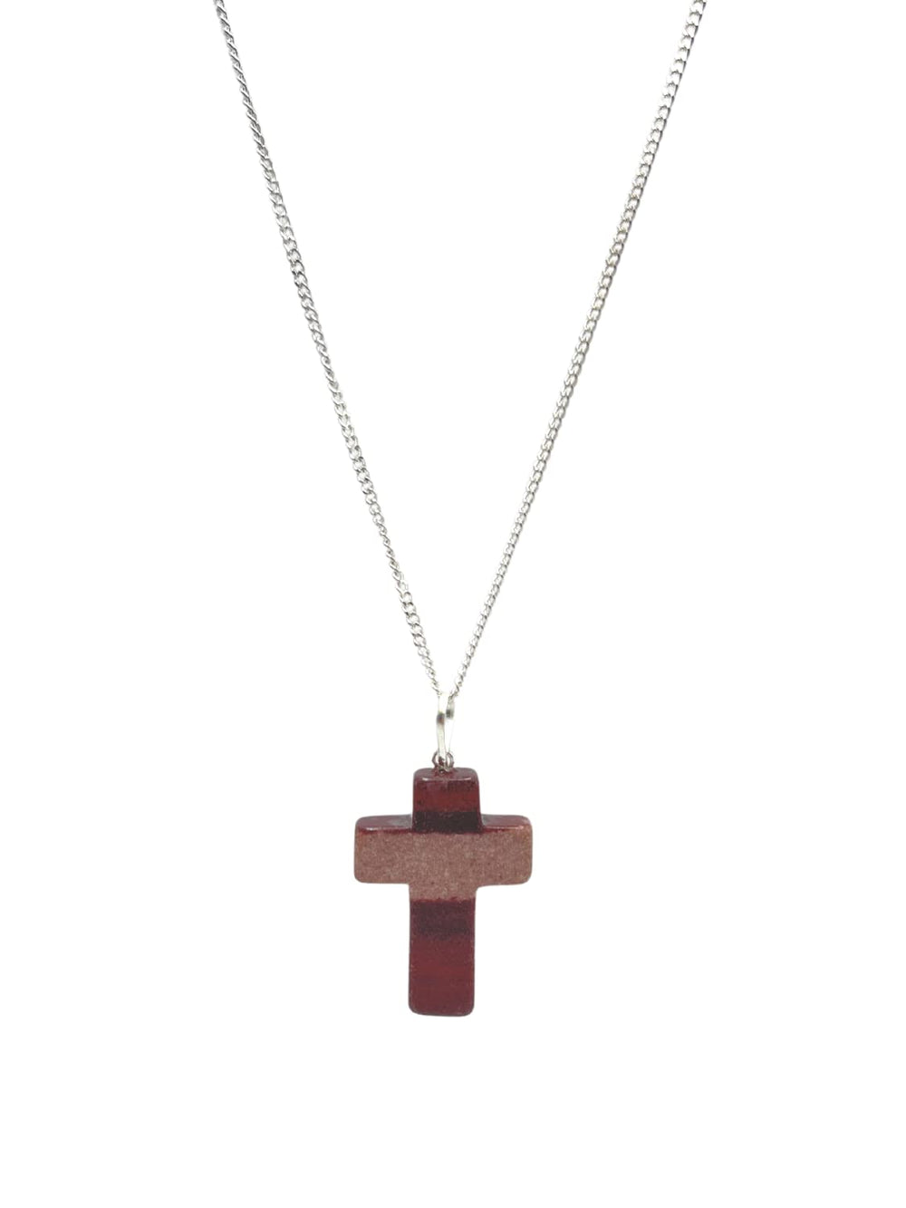 GEMSCITE gemstone Shiva Lingam cross pendant with 24-inch chain for daily wear and gifting