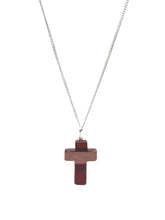 GEMSCITE gemstone Shiva Lingam cross pendant with 24-inch chain for daily wear and gifting