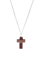 GEMSCITE gemstone Shiva Lingam cross pendant with 24-inch chain for daily wear and gifting