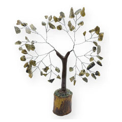 GEMSCITE gemstone-tree 6-inch silver wire leaves evoke calm ambiance and focal point