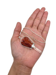 GEMSCITE guardian red jasper pendant with included storage pouch