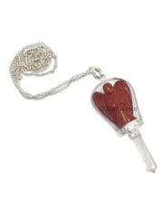 GEMSCITE Guardian red jasper angel pendant set of two pieces