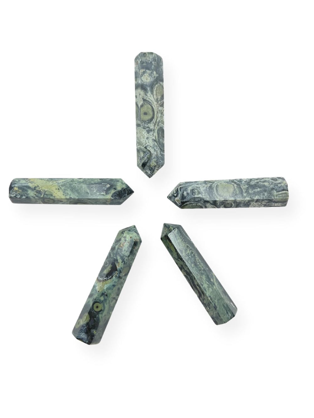 GEMSCITE Kambaba Jasper pencil points for jewelry making and crystal grids