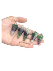 GEMSCITE Flourite pendulums with color swirls ideal for energy work