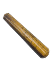 GEMSCITE Tiger Eye Wand handheld-use ideal for tactile grounding.