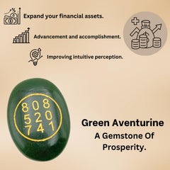 GEMSCITE circular pattern on green jade enhances display appeal.