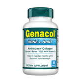 Genacol Bone & Joint bottle displaying the daily bone support supplement for an active lifestyle.
