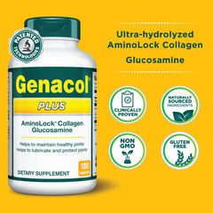 Genacol Plus bottle pour demonstrates easy dosing for ongoing mobility.
