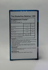 Generic Baldrian 1200 valerian root dry extract tablet closeup for evening use