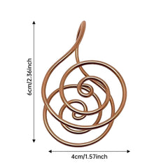 Generic copper palm spiral ring seven gems for chakra work
