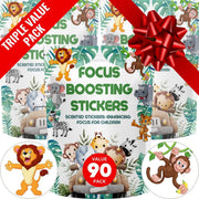 Generic Focus Boosting Stickers with bubble design for focused study sessions.