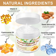 Generic frankincense balm applied to the face for gentle absorption
