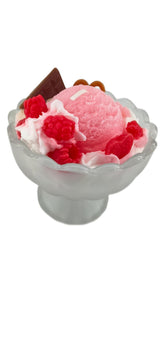 Generic Ice Cream Aromatherapy Candle in a frosted glass goblet, a whimsical centerpiece.
