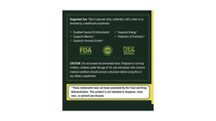 Generic Immunity and Energy Support ingredients shot featuring antioxidants and prebiotics.