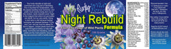 Generic Night Rebuild Powder geranium flavor highlights unique taste with calming wellness connotations.
