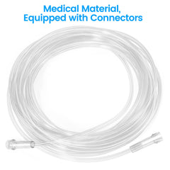 Generic oxygen extension transparent tube closeup, showing deformation resistance.