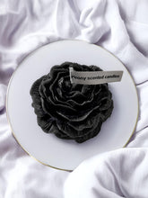 Generic Peony Flower Candle in black jar with inviting scent and elegant design.