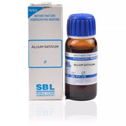 Generic SBL Allium Sativum 1X bottle shown for home use and travel-ready packaging