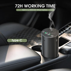 Generic Waterless Diffuser touch screen offers intuitive control and mode selection.