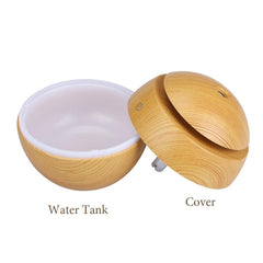 Generic Wood Grain Mushroom Mini Diffuser disperses aroma with quiet ultrasonic mist