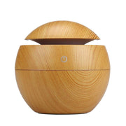 Generic Wood Grain Mushroom Mini Diffuser front view highlighting compact design