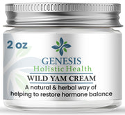 Genesis Wild Yam Root Cream bottle for quick, non-greasy hydration.