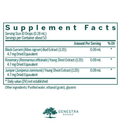 Genestra Brands Al-gen ingredients close-up highlighting black currant and rosemary for detox potential