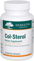 Genestra Brands Col-Sterol bottle front, soft capsules for healthy lipid metabolism.