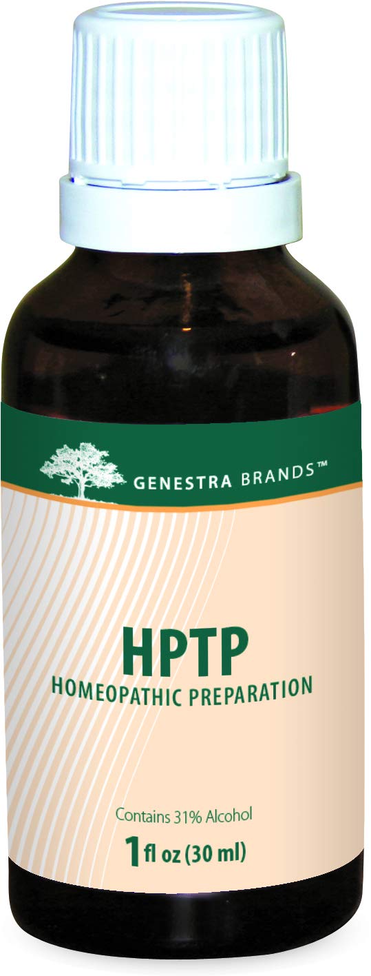 Genestra Brands HPTP bottle close-up showing premium liquid formula for daily use.