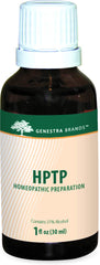Genestra Brands HPTP bottle close-up showing premium liquid formula for daily use.