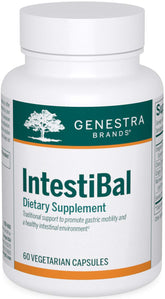 Genestra Brands IntestiBal bottle close up for daily digestive support.